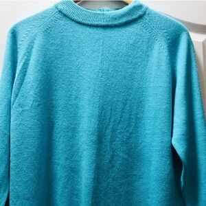 NEW CRYSTAL-KOBE WOMEN'S SOFT SWEATER PULLOVER TURQUOISE GORGEOUS XL